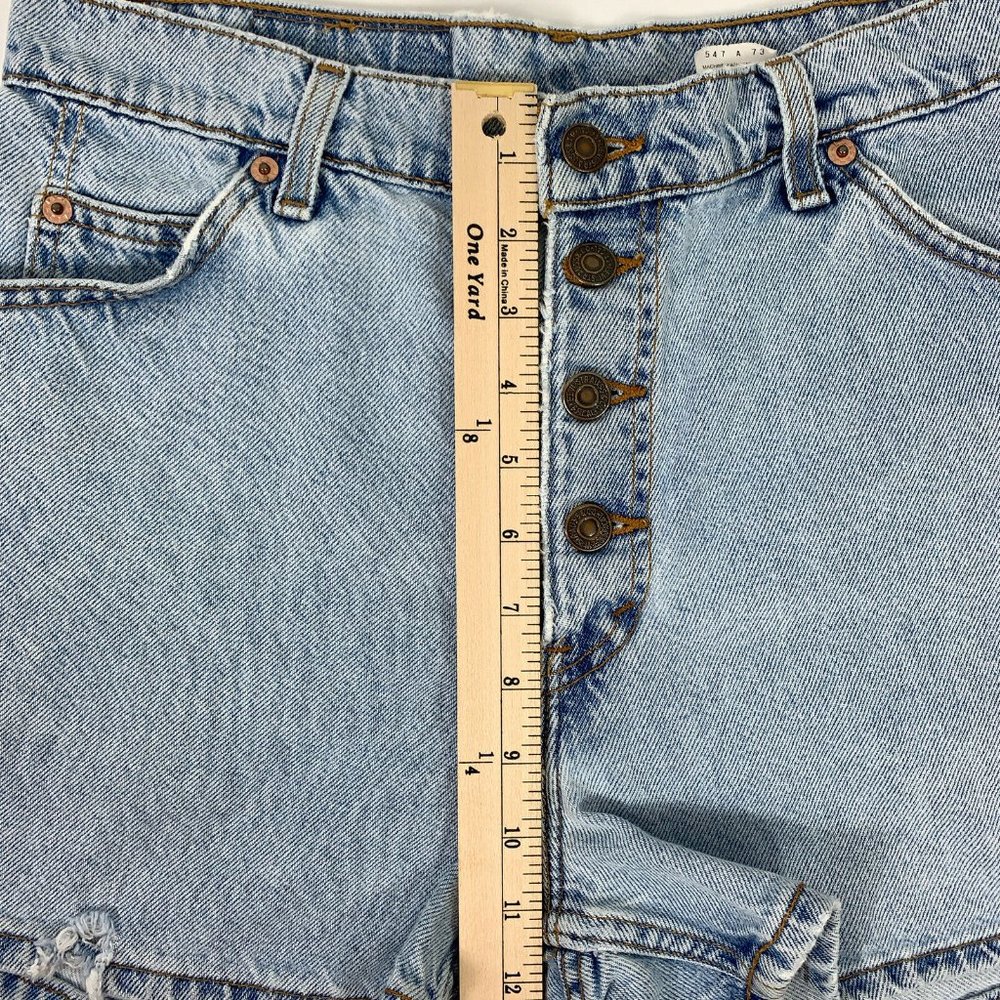 Vtg Levis Rare White Tab 950 Jean Shorts Jr Sz 13 - Picture 11 of 12